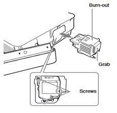 Lấy bóng đèn máy chiếu LMP-F230 ra